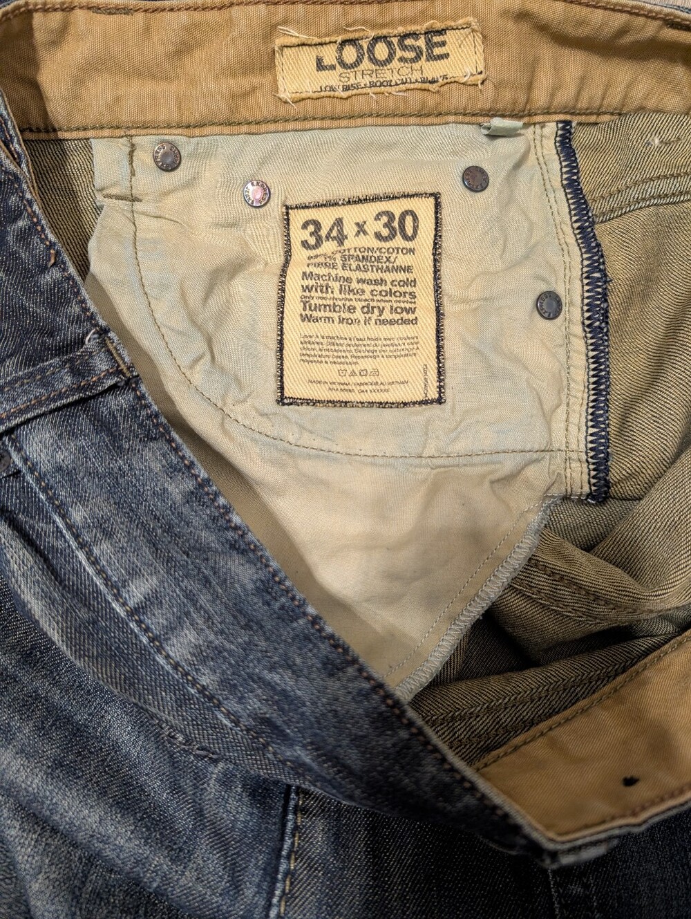 Bundle Of 2 Men's Express Jeans•Loose Stretch & Slim•Low Rise/Boot Cut•34x30👖👖 - Picture 12 of 15